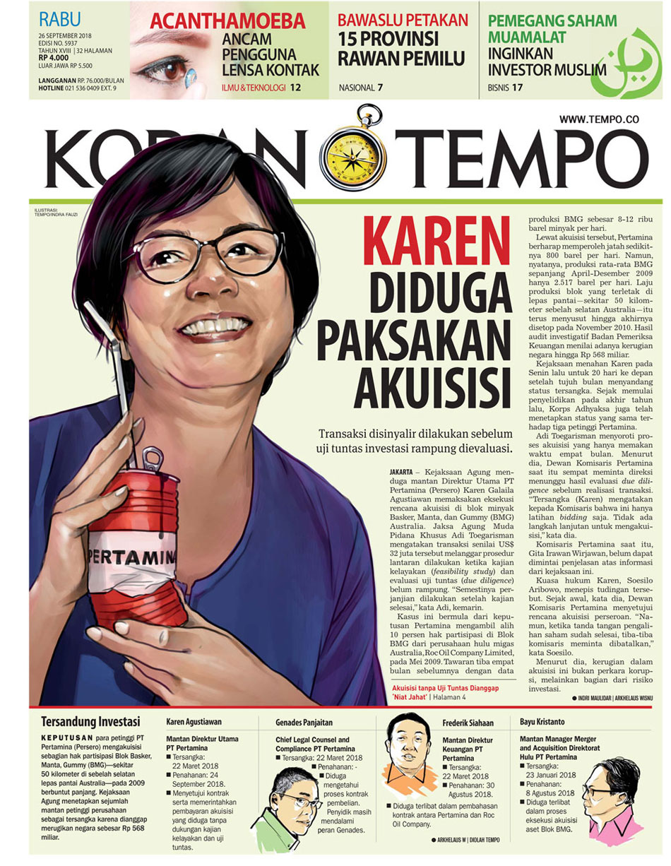 Cover Koran Tempo - Edisi 2018-09-26