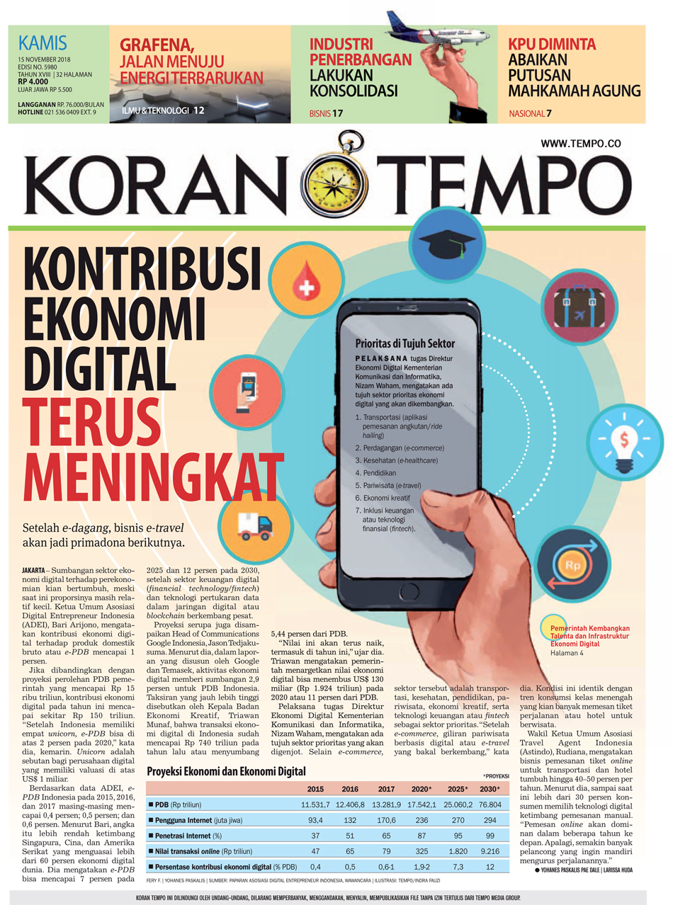 Cover Koran Tempo - Edisi 2018-11-15