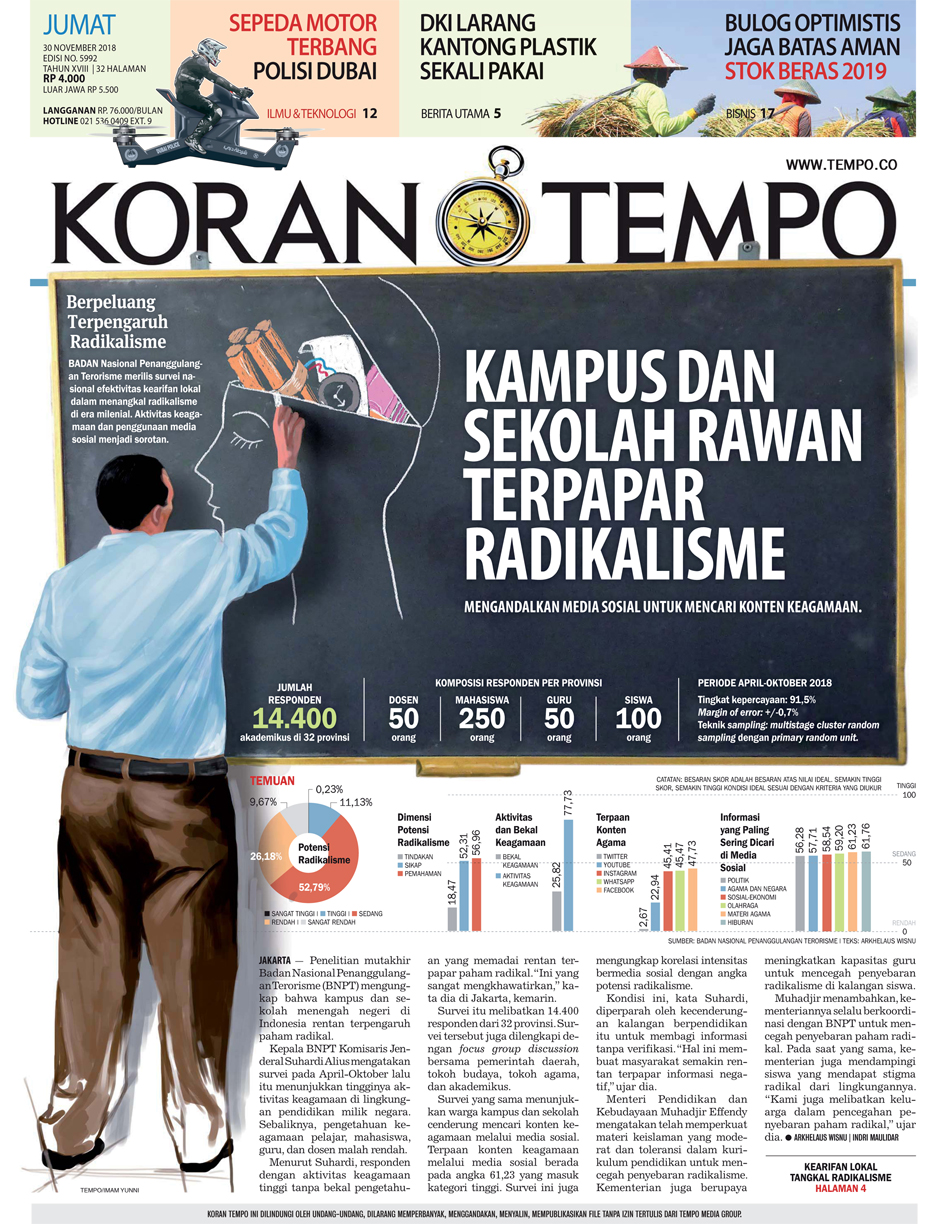Cover Koran Tempo - Edisi 2018-11-30