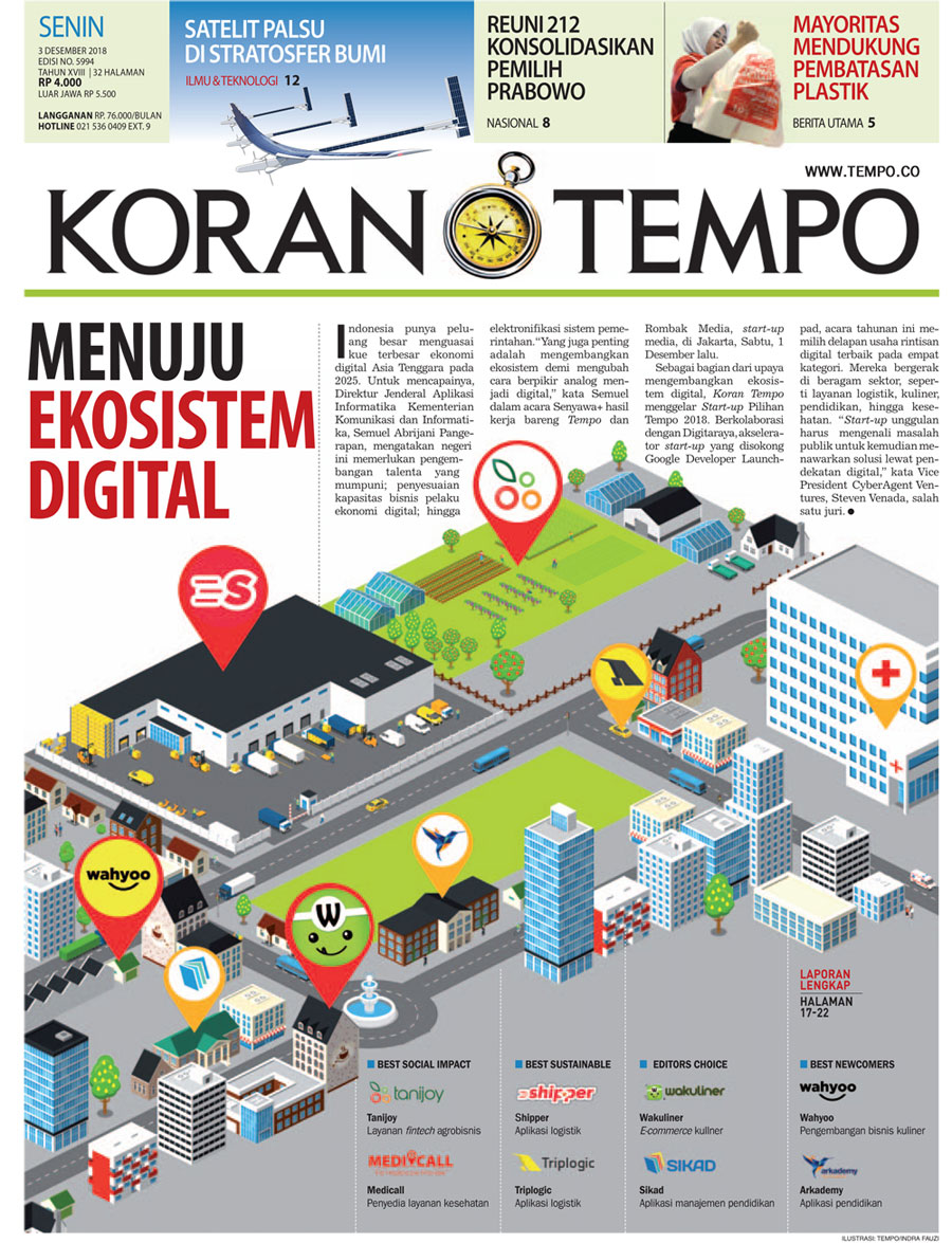 Cover Koran Tempo - Edisi 2018-12-03