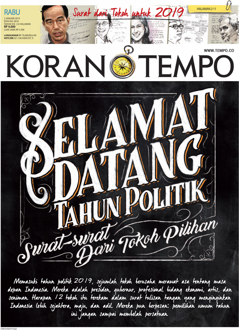 Cover Koran Tempo - Edisi 2019-01-02