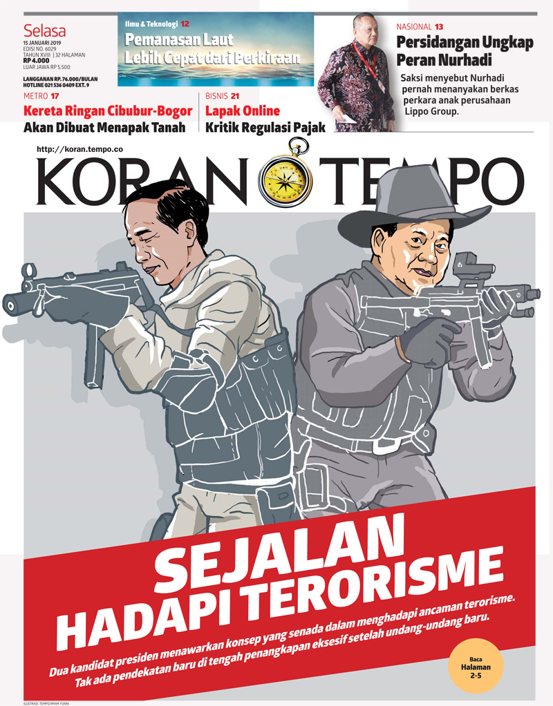 Cover Koran Tempo - Edisi 2019-01-15