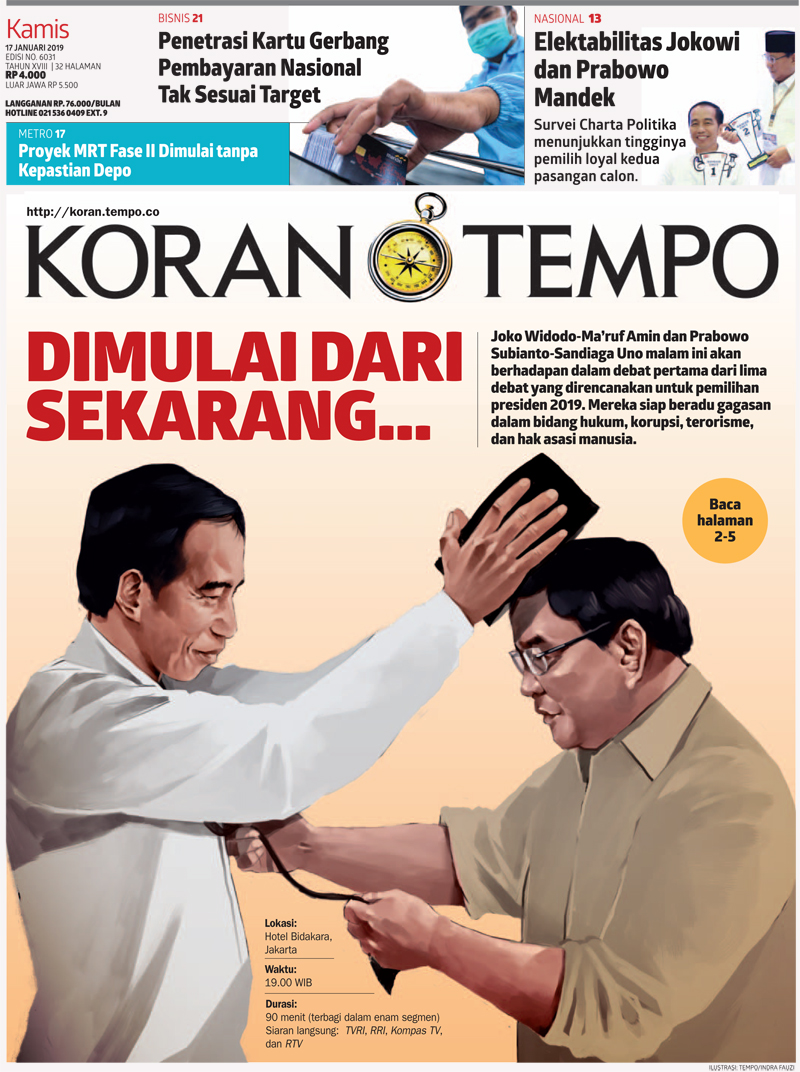 Cover Koran Tempo - Edisi 2019-01-17