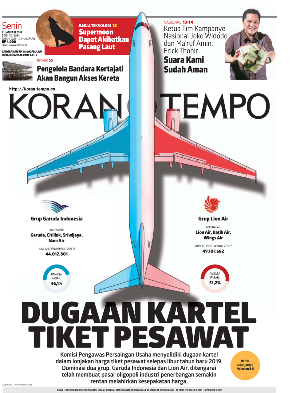Cover Koran Tempo - Edisi 2019-01-21