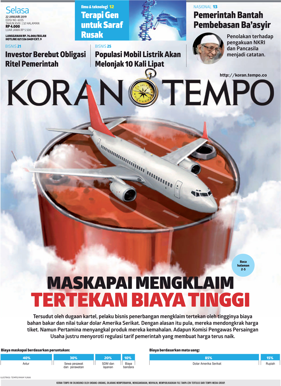 Cover Koran Tempo - Edisi 2019-01-22