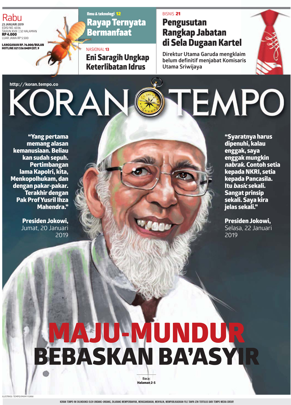 Cover Koran Tempo - Edisi 2019-01-23