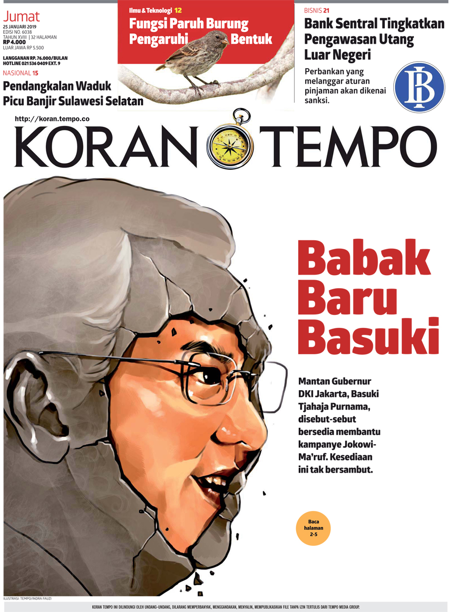 Cover Koran Tempo - Edisi 2019-01-25