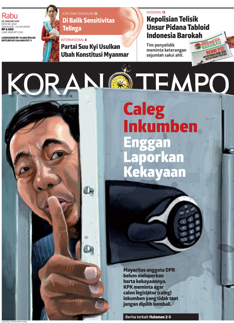 Cover Koran Tempo - Edisi 2019-01-30