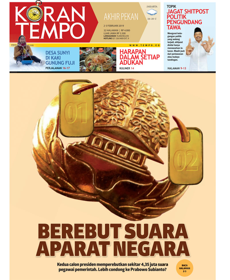 Cover Koran Tempo - Edisi 2019-02-02