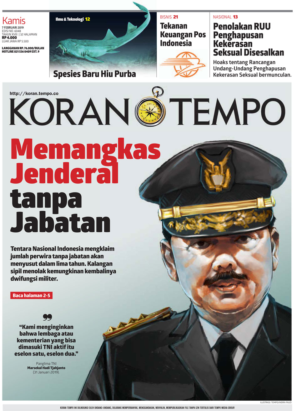 Cover Koran Tempo - Edisi 2019-02-07
