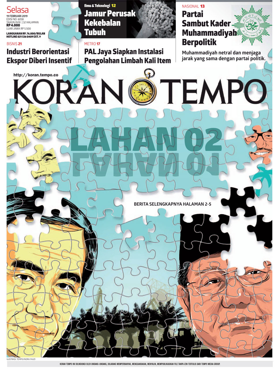 Cover Koran Tempo - Edisi 2019-02-19