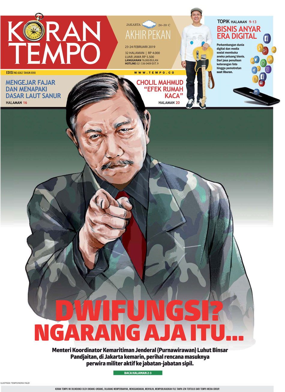 Cover Koran Tempo - Edisi 2019-02-23