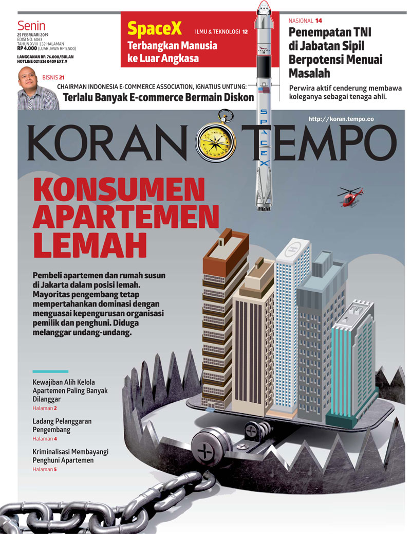 Cover Koran Tempo - Edisi 2019-02-25