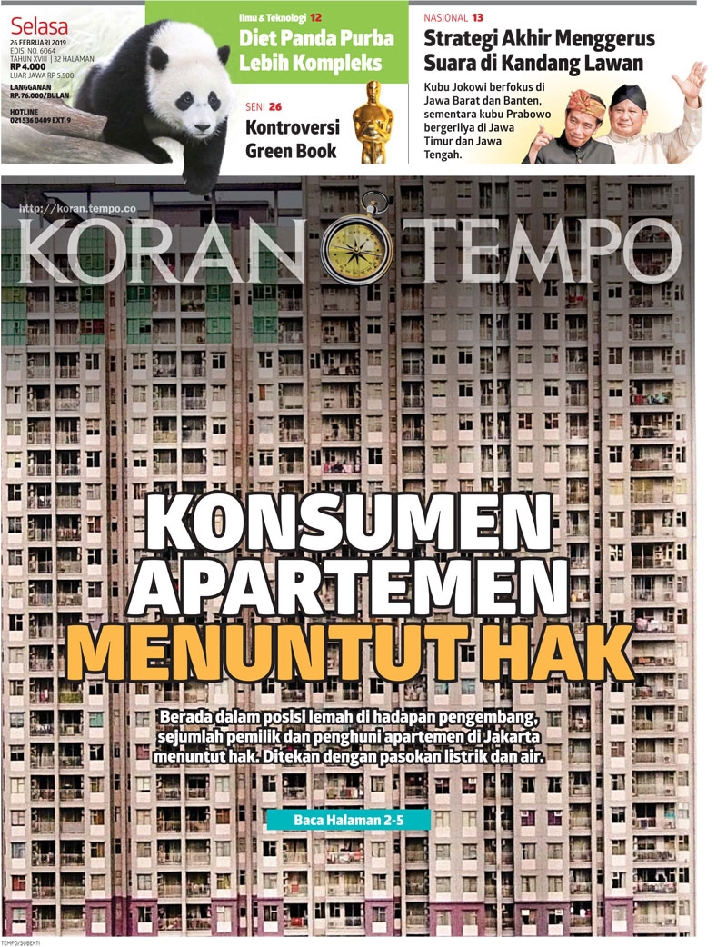 Cover Koran Tempo - Edisi 2019-02-26