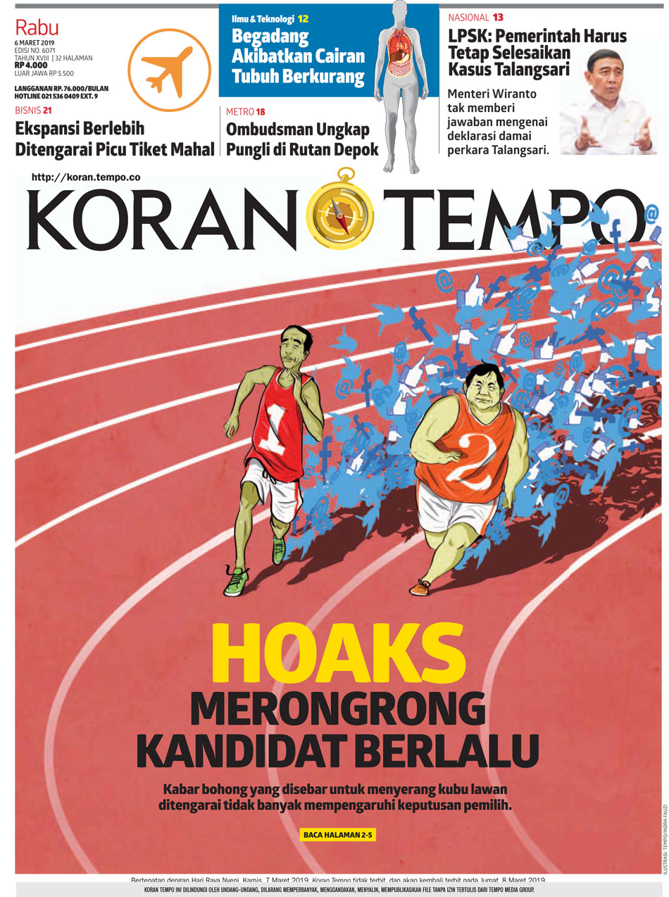 Cover Koran Tempo - Edisi 2019-03-06