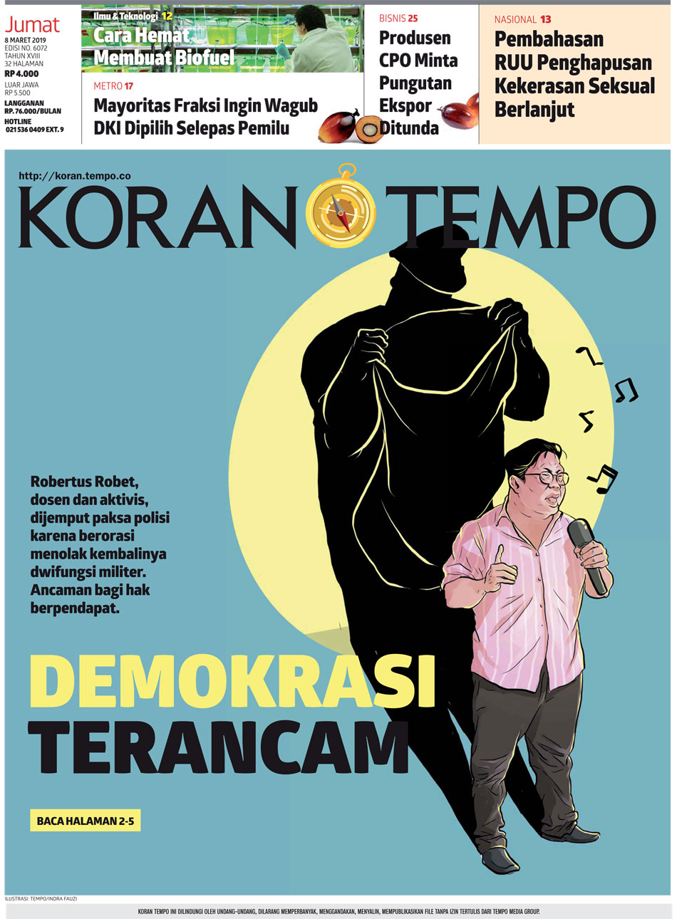 Cover Koran Tempo - Edisi 2019-03-08