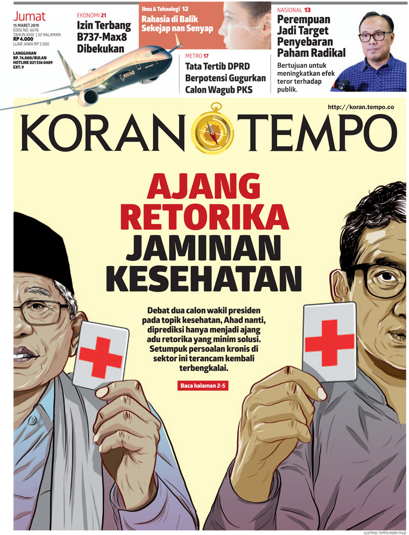 Cover Koran Tempo - Edisi 2019-03-15