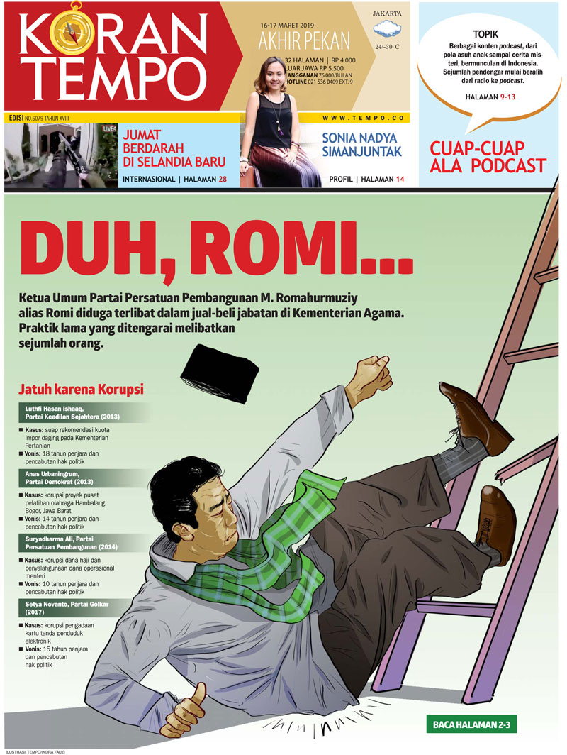 Cover Koran Tempo - Edisi 2019-03-16