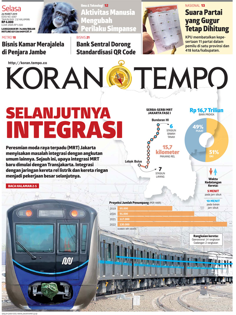 Cover Koran Tempo - Edisi 2019-03-26