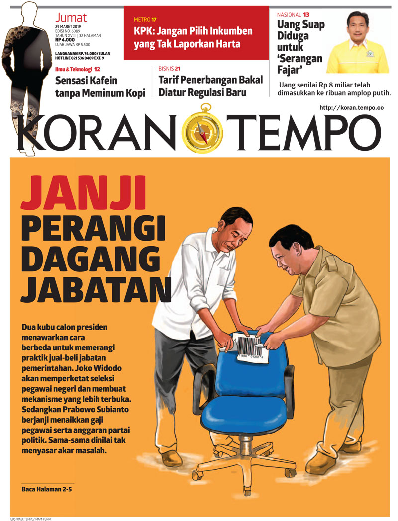 Cover Koran Tempo - Edisi 2019-03-29