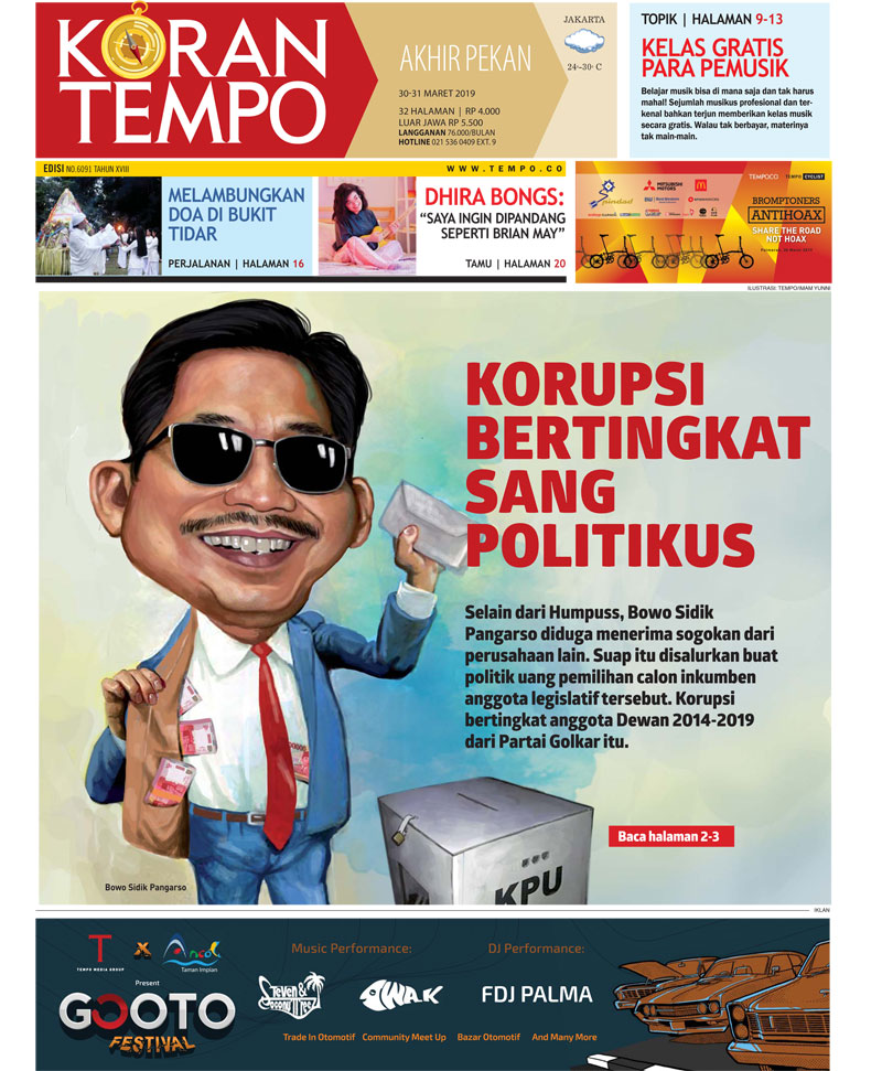 Cover Koran Tempo - Edisi 2019-03-30