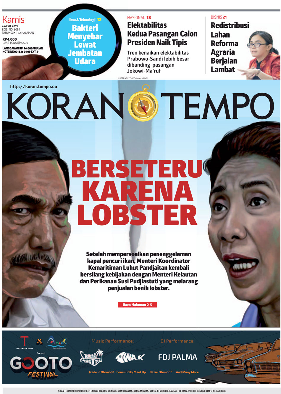Cover Koran Tempo - Edisi 2019-04-04