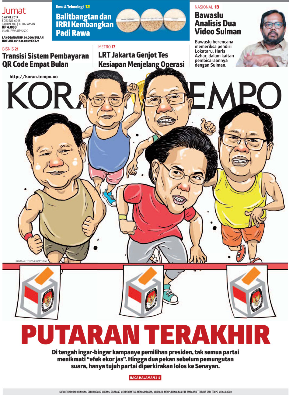 Cover Koran Tempo - Edisi 2019-04-05