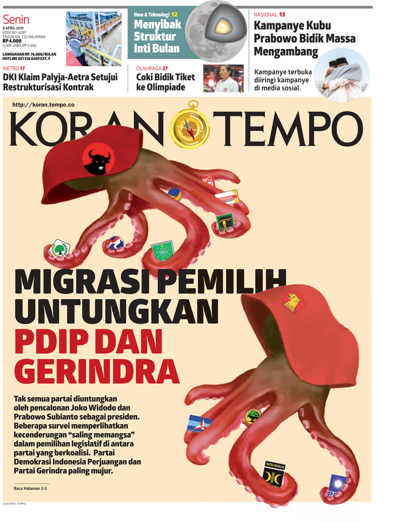 Cover Koran Tempo - Edisi 2019-04-08