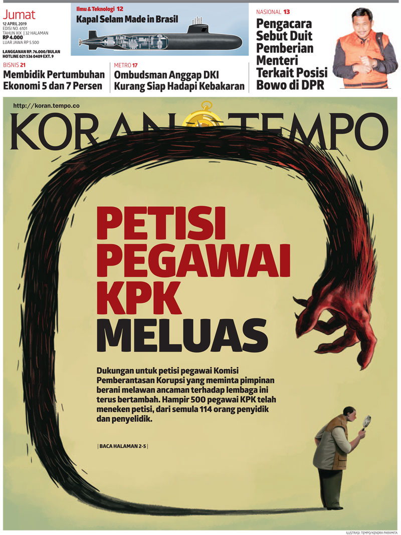 Cover Koran Tempo - Edisi 2019-04-12