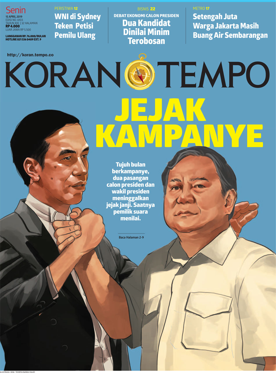 Cover Koran Tempo - Edisi 2019-04-15