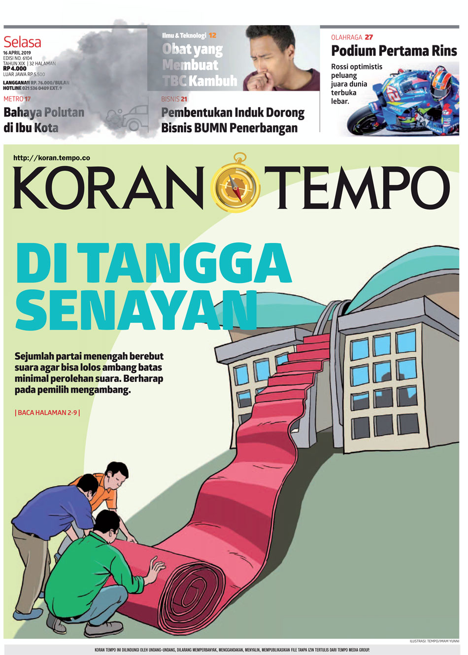 Cover Koran Tempo - Edisi 2019-04-16