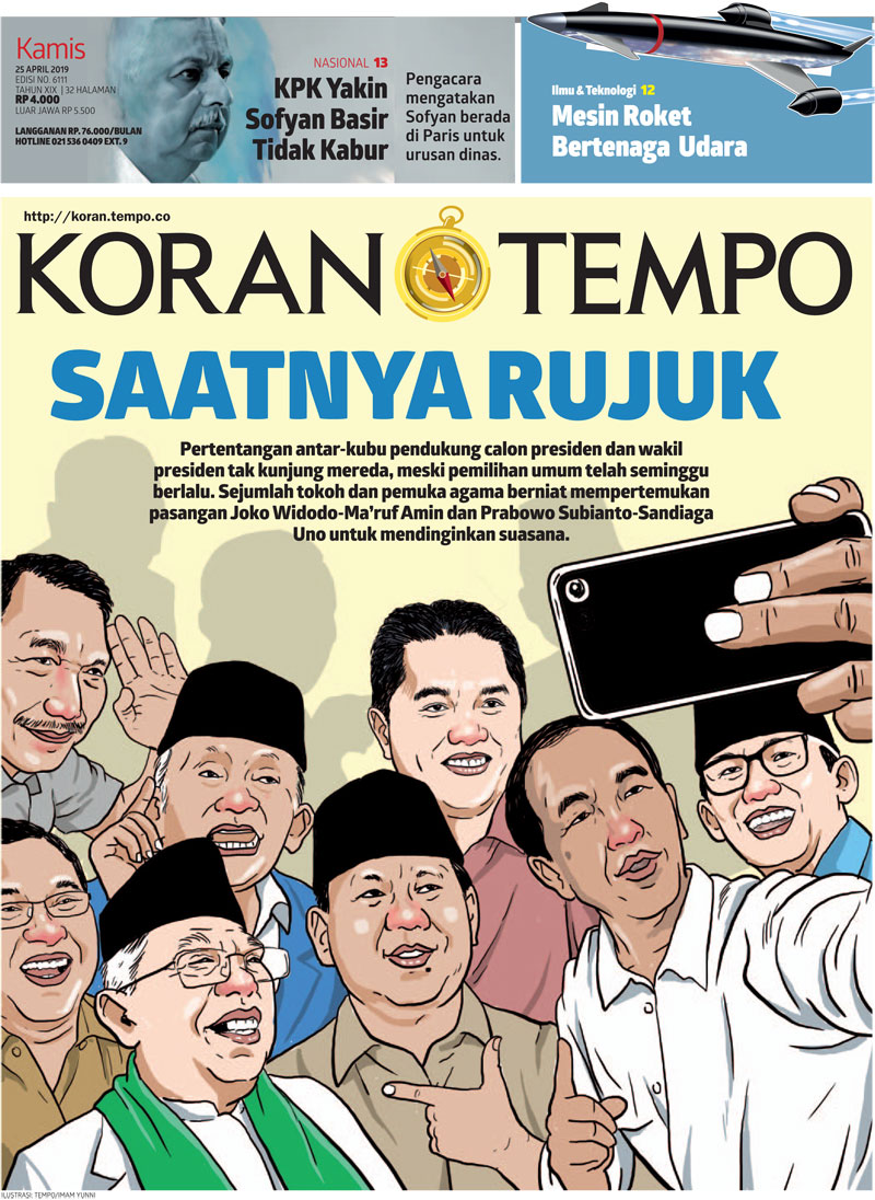 Cover Koran Tempo - Edisi 2019-04-25