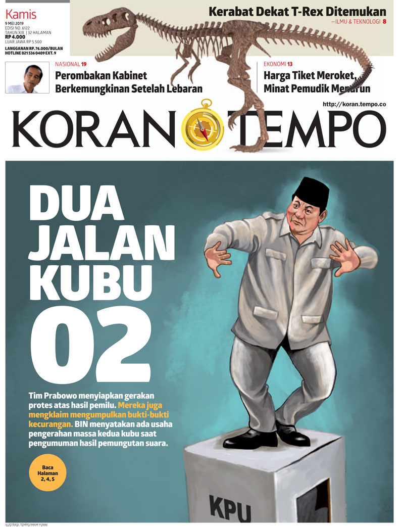 Cover Koran Tempo - Edisi 2019-05-09
