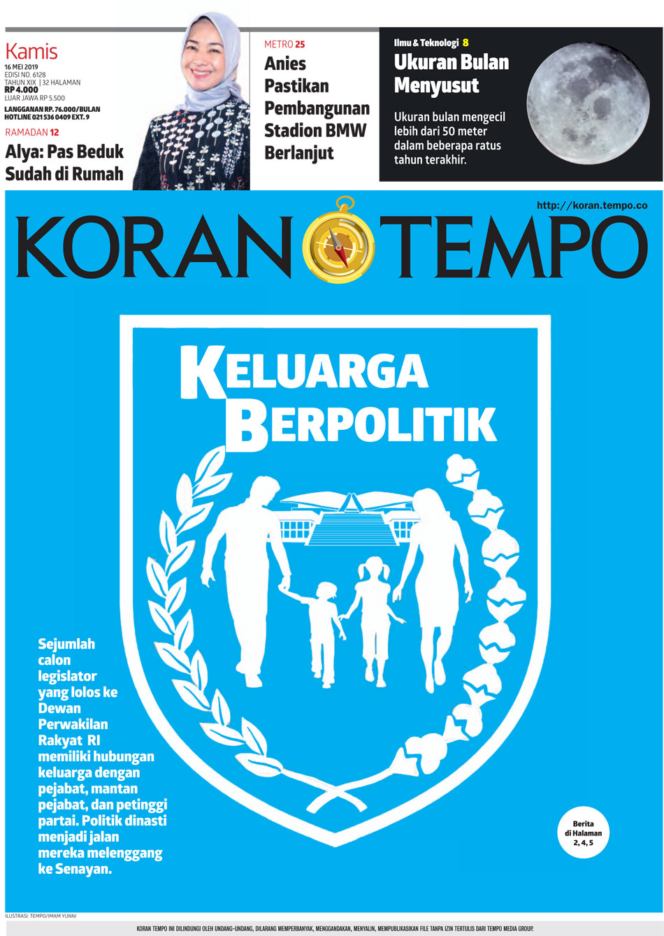 Cover Koran Tempo - Edisi 2019-05-16