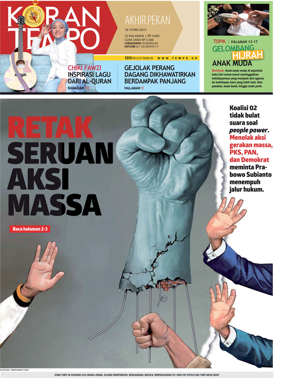 Cover Koran Tempo - Edisi 2019-05-18