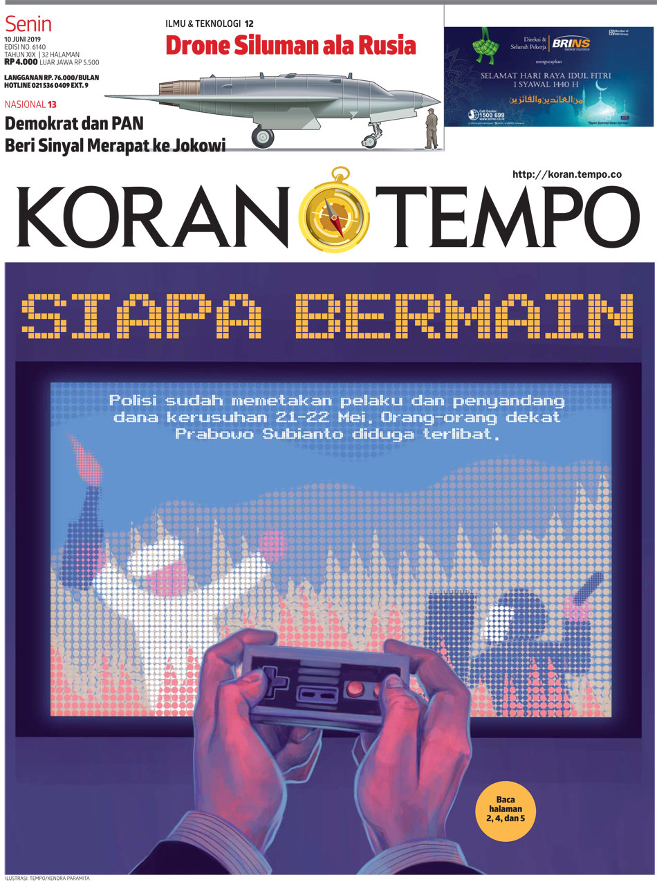 Cover Koran Tempo - Edisi 2019-06-10