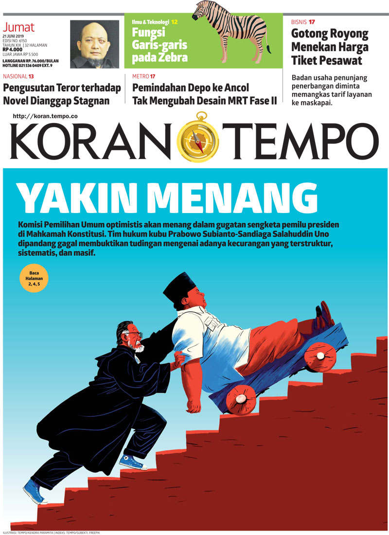Cover Koran Tempo - Edisi 2019-06-21
