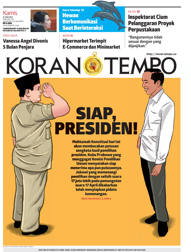 Cover Koran Tempo - Edisi 2019-06-27
