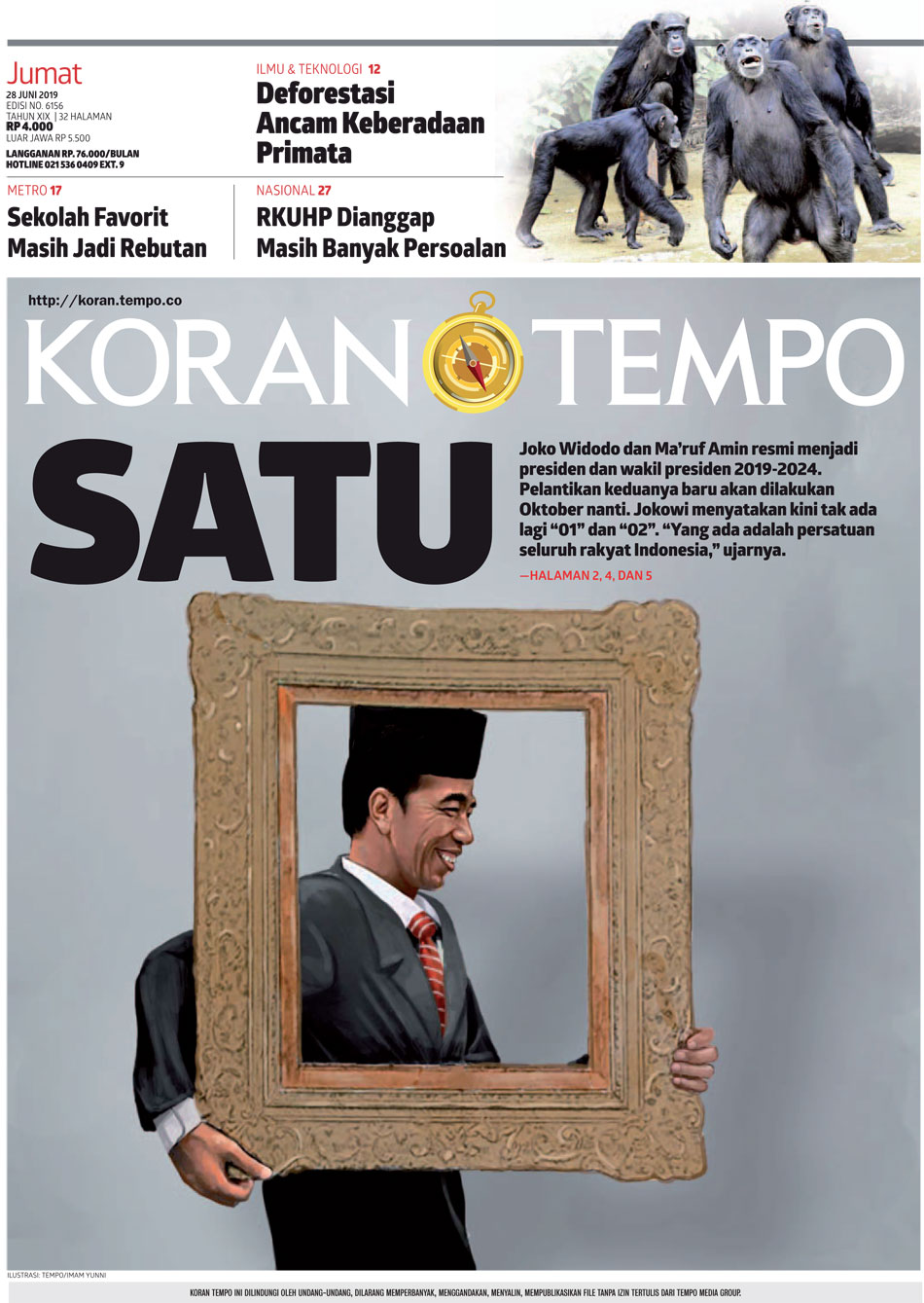 Cover Koran Tempo - Edisi 2019-06-28