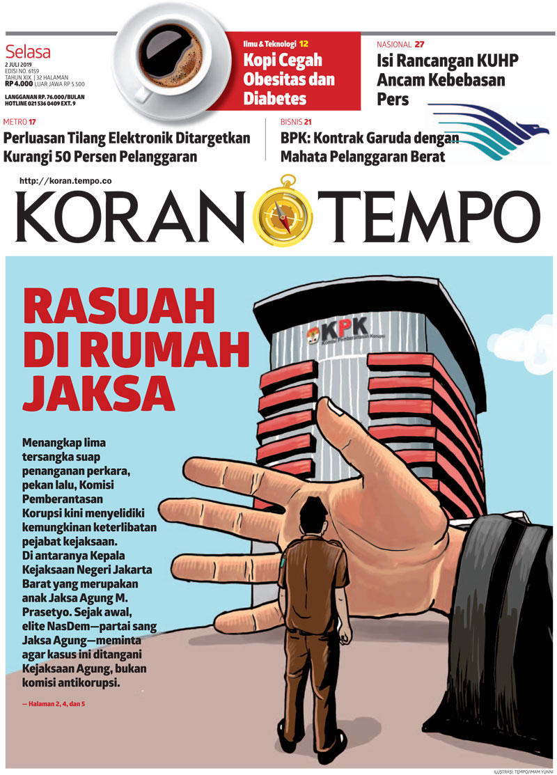 Cover Koran Tempo - Edisi 2019-07-02