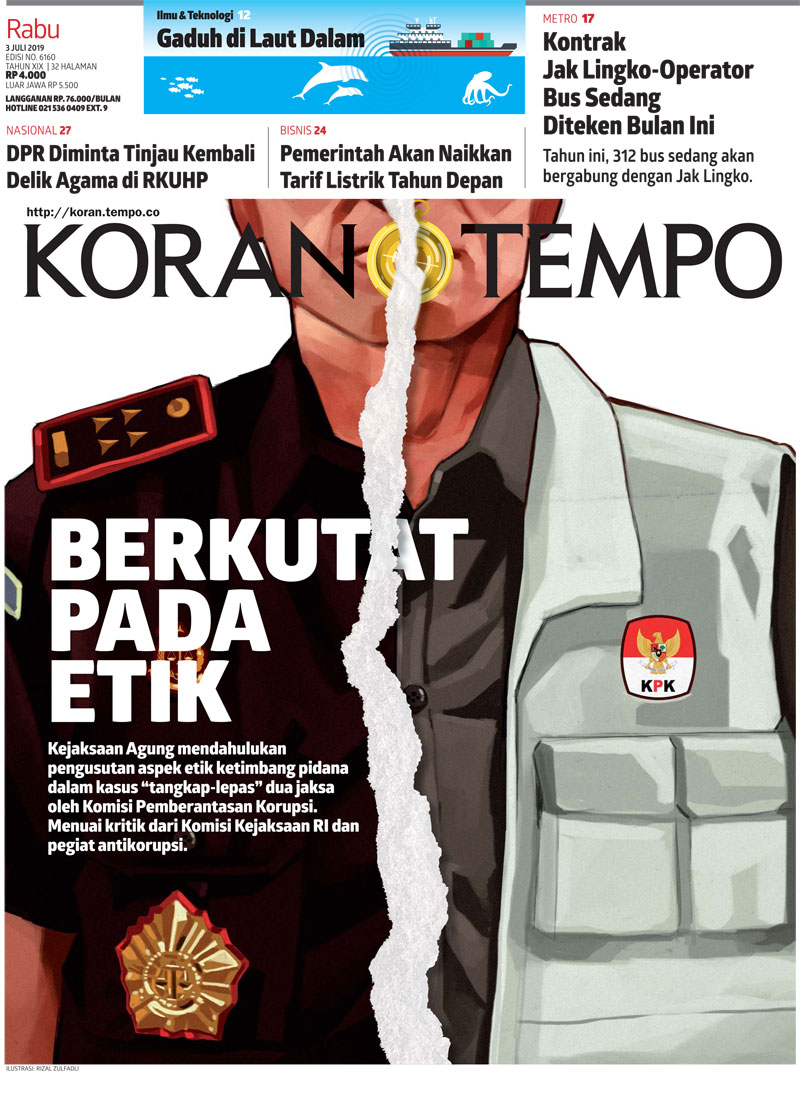 Cover Koran Tempo - Edisi 2019-07-03