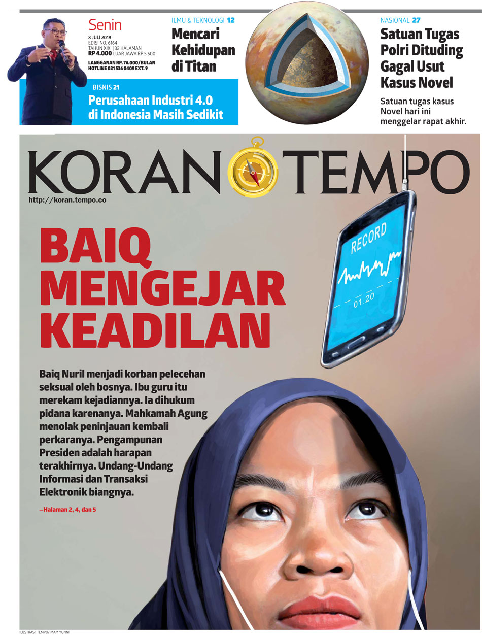 Cover Koran Tempo - Edisi 2019-07-08
