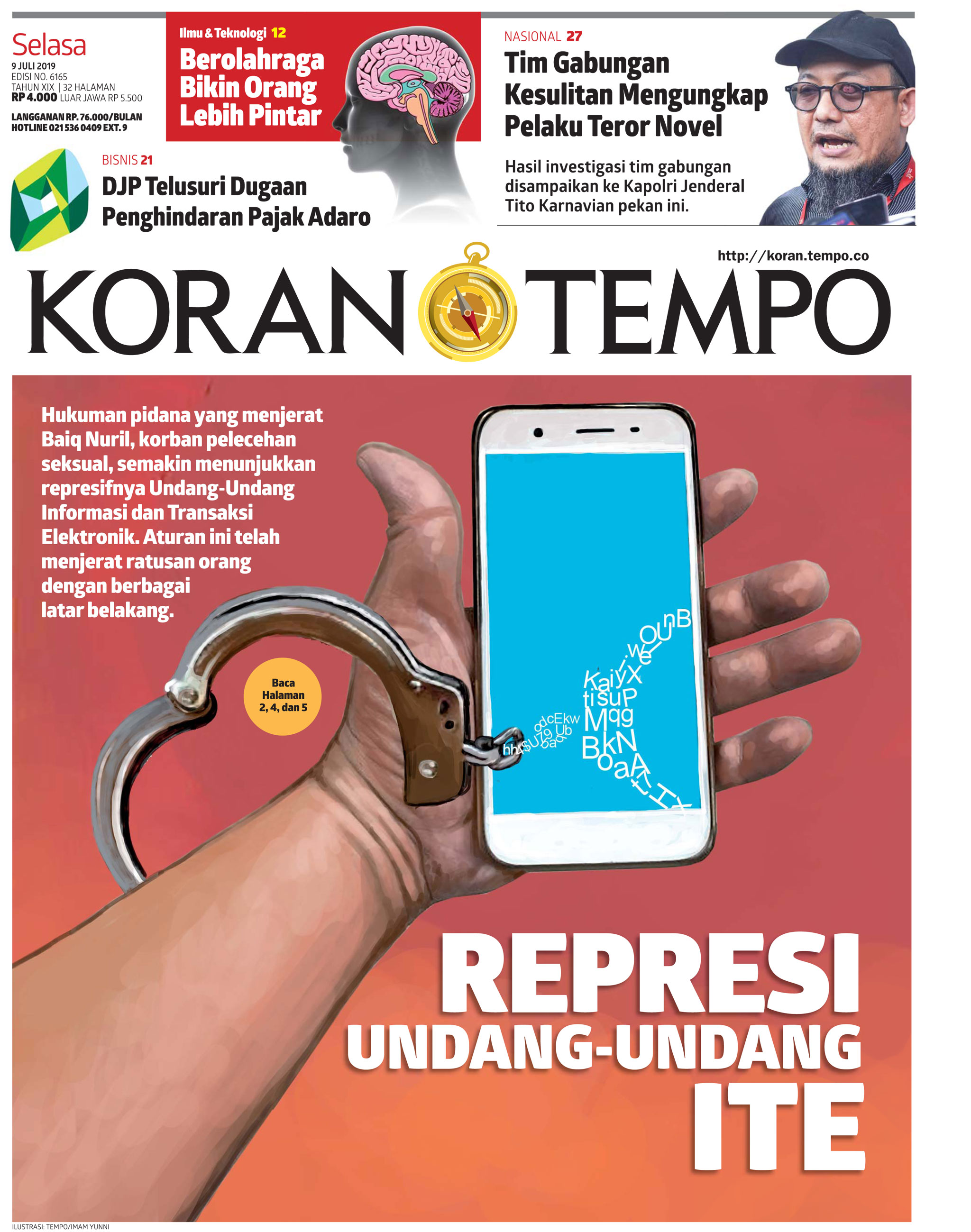Cover Koran Tempo - Edisi 2019-07-09