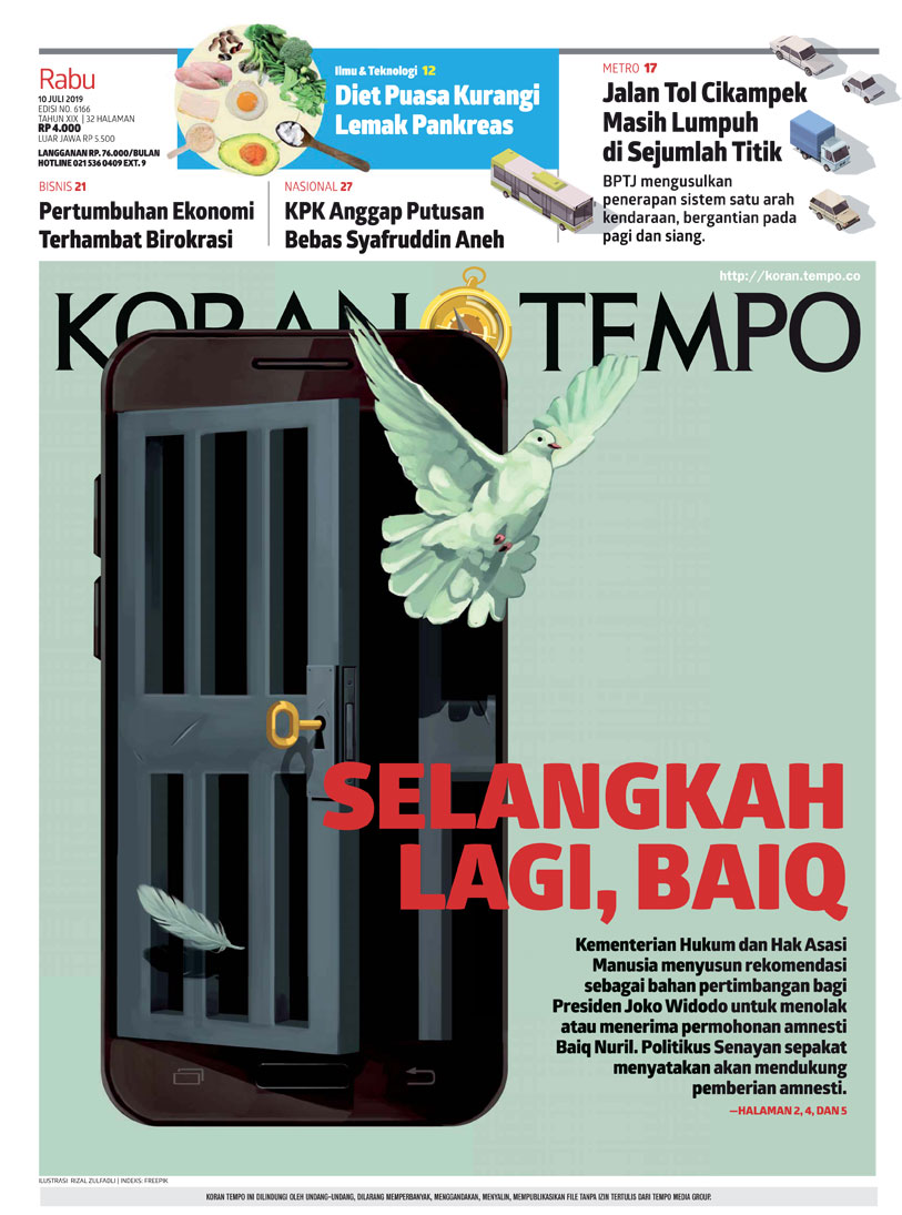 Cover Koran Tempo - Edisi 2019-07-10
