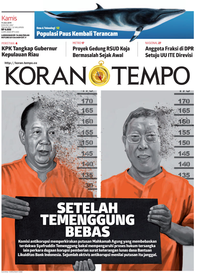 Cover Koran Tempo - Edisi 2019-07-11