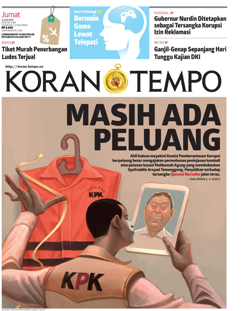 Cover Koran Tempo - Edisi 2019-07-12