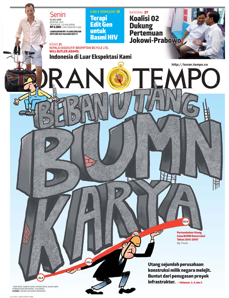 Cover Koran Tempo - Edisi 2019-07-15