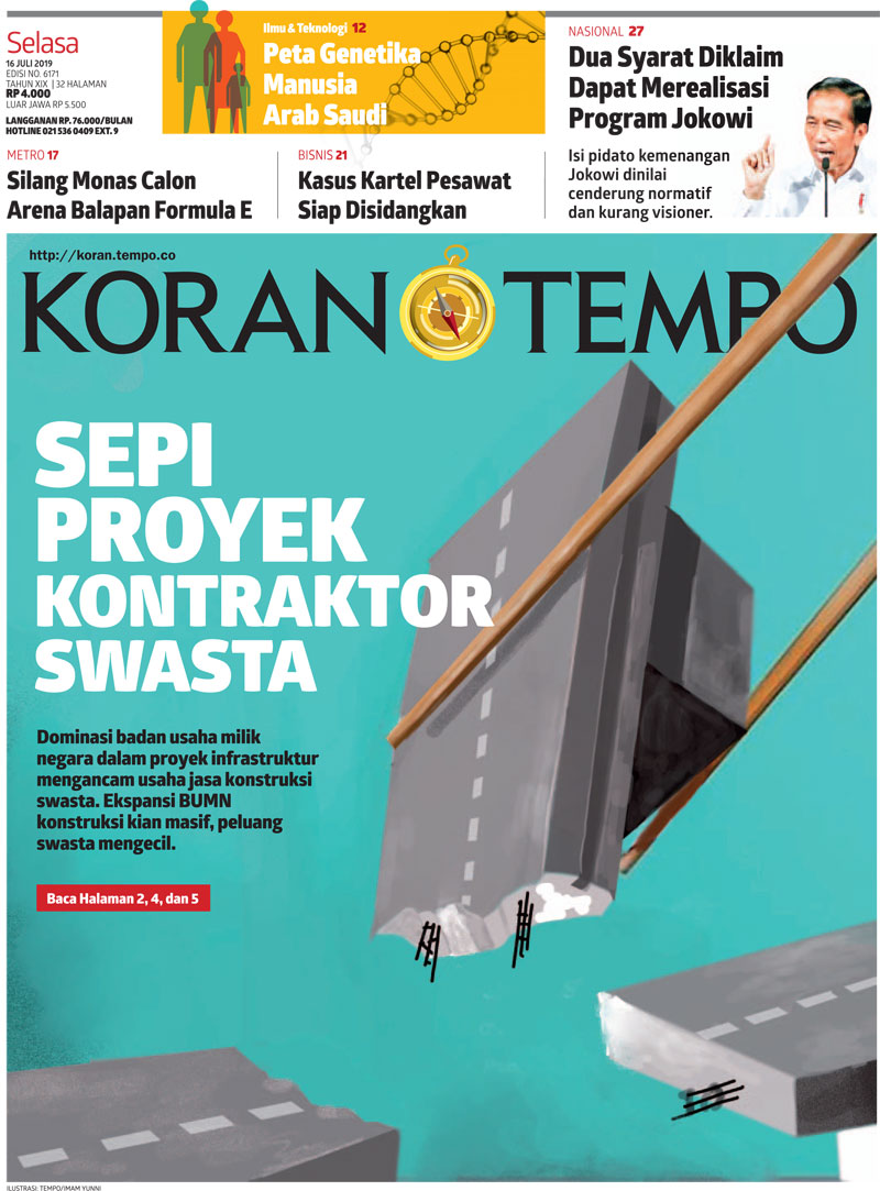 Cover Koran Tempo - Edisi 2019-07-16