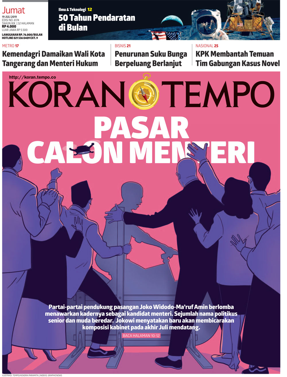 Cover Koran Tempo - Edisi 2019-07-19