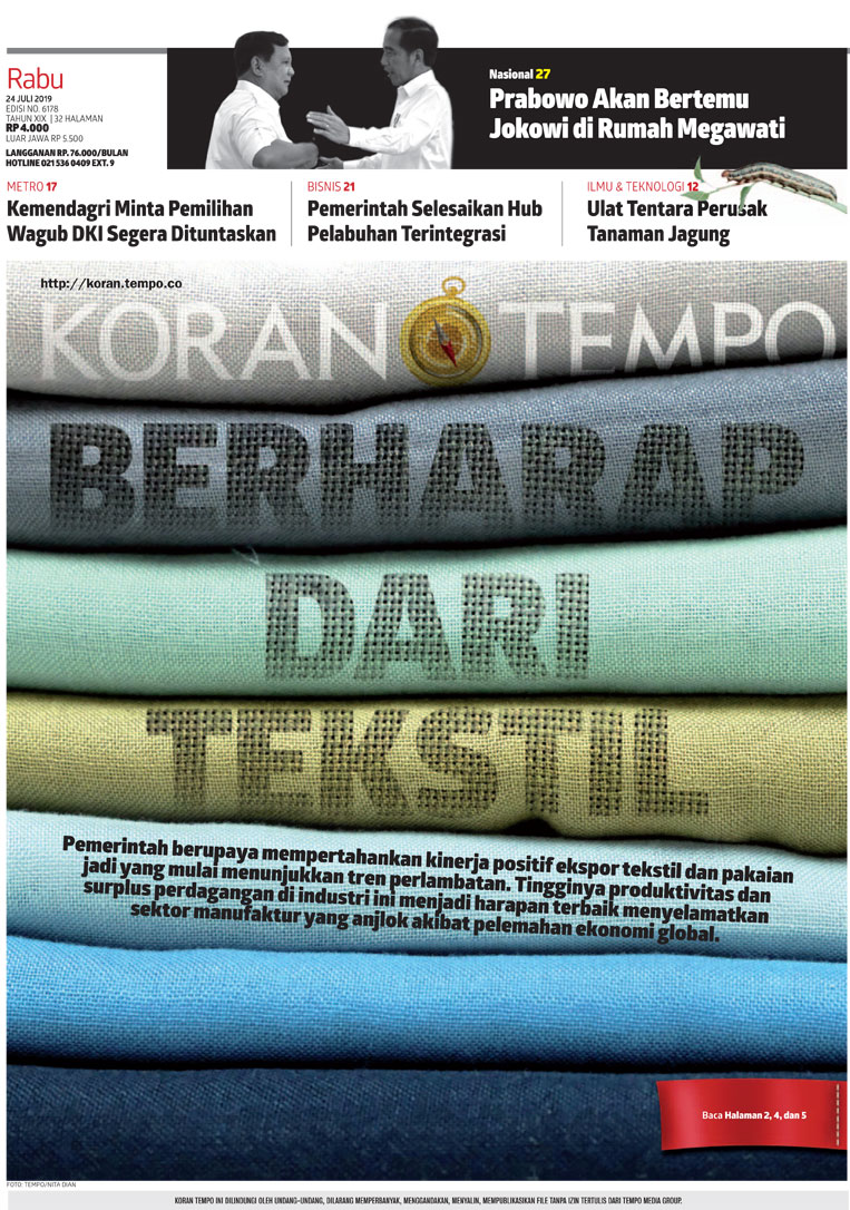Cover Koran Tempo - Edisi 2019-07-24